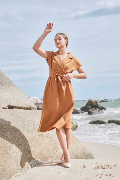 Anna Linen Midi Dress