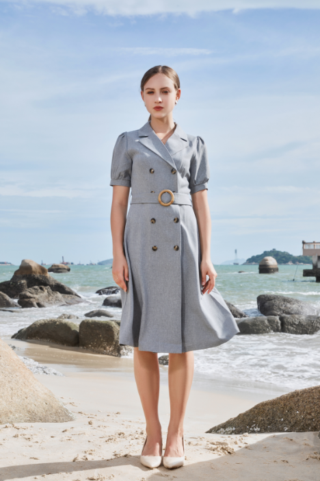 Anna Retro Linen Dress