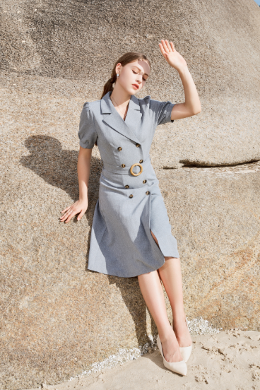 Anna Retro Linen Dress