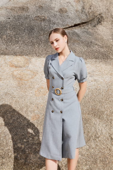 Anna Retro Linen Dress
