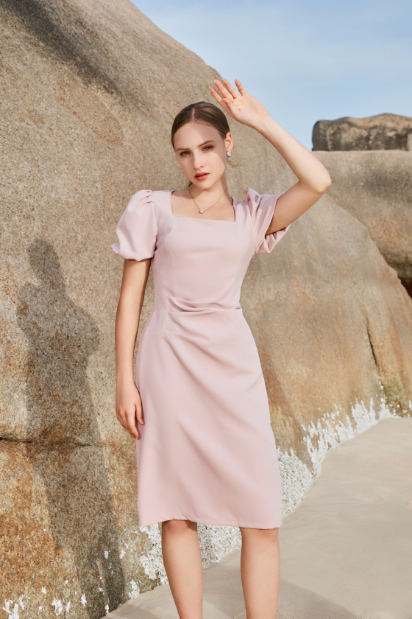 Anna Puffy Sleeve Dress