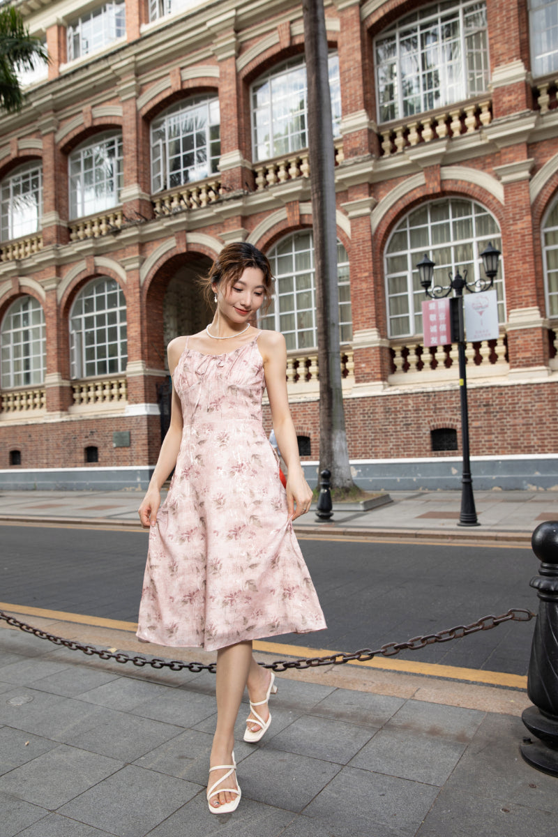 Xīn Yuè Floral Midi Dress