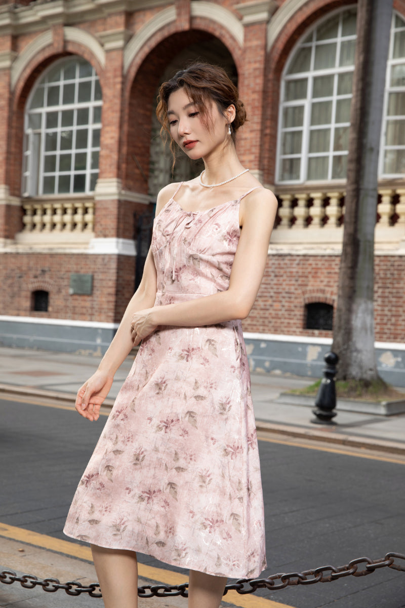 Xīn Yuè Floral Midi Dress