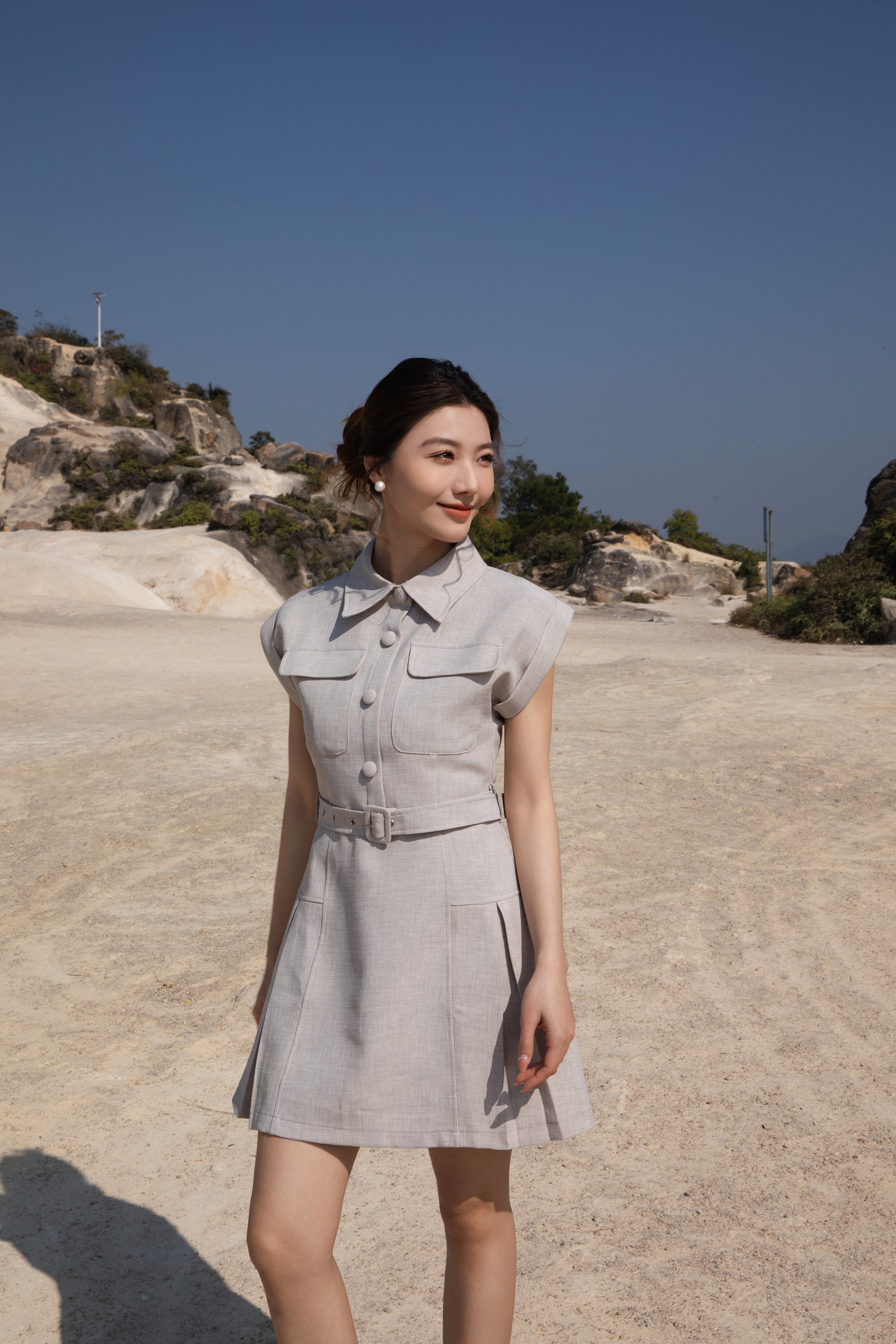 Xīn Yuè Draped Short Dress