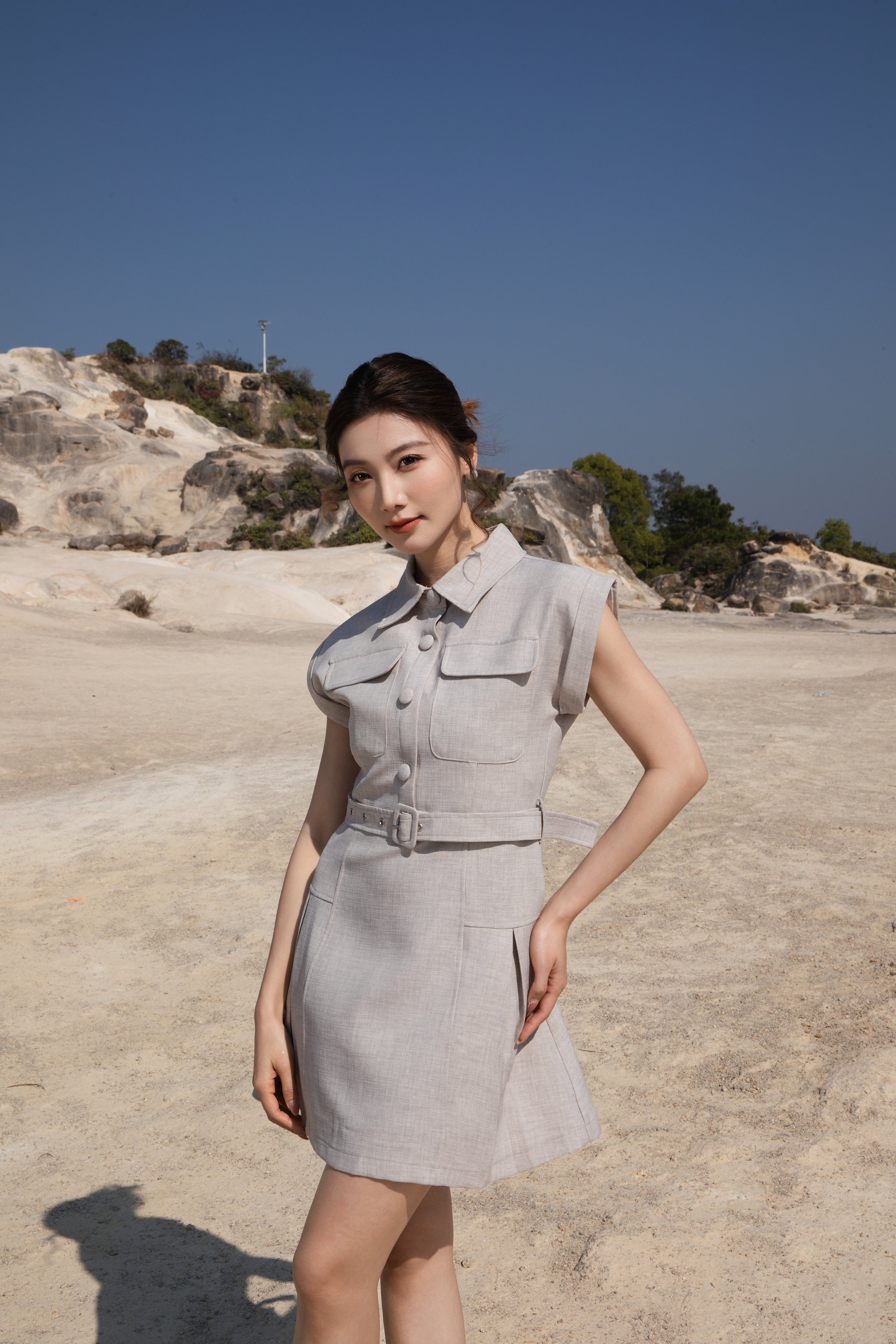 Xīn Yuè Draped Short Dress