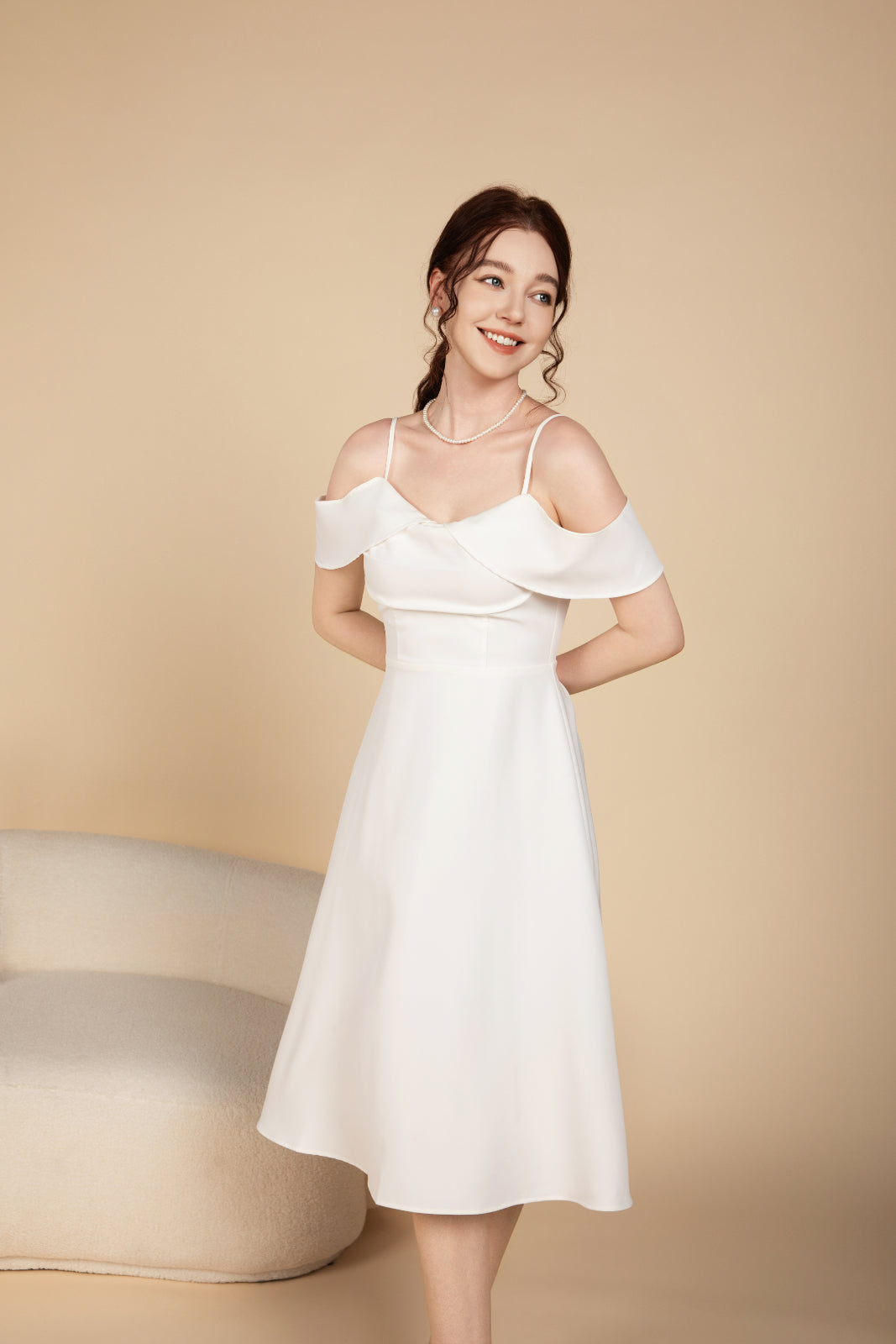 Nora Off Shoulder Midi Dress