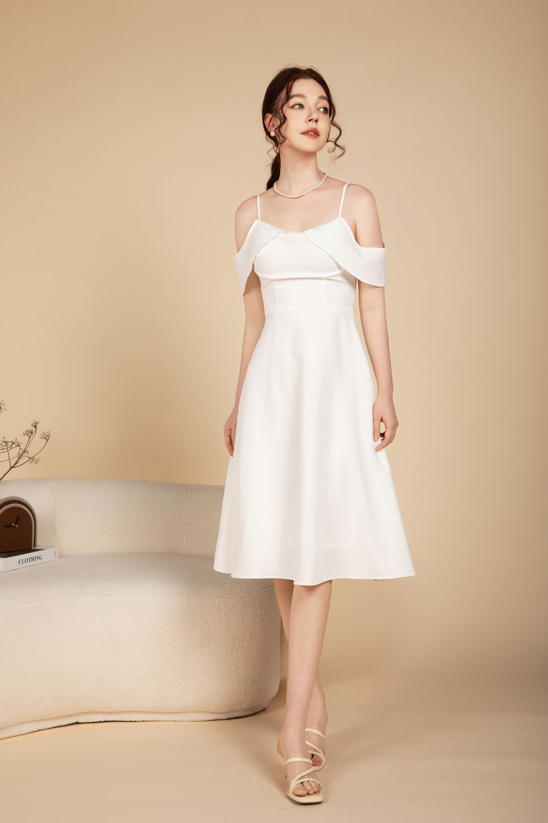 Nora Off Shoulder Midi Dress