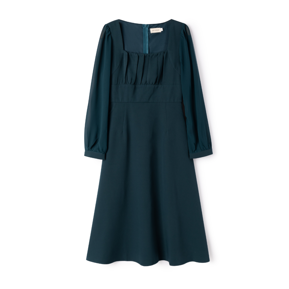 Nova Sheer Sleeve Midi Dress
