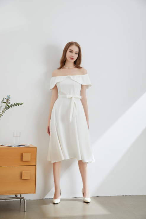Nova Off Shoulder Midi Dress