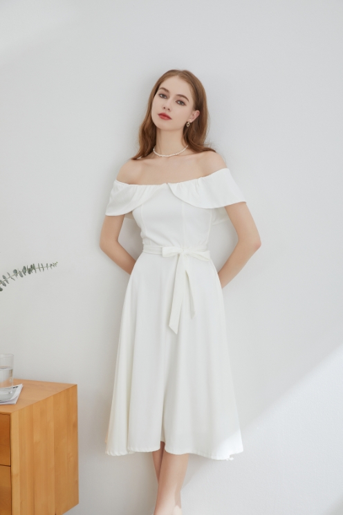 Nova Off Shoulder Midi Dress
