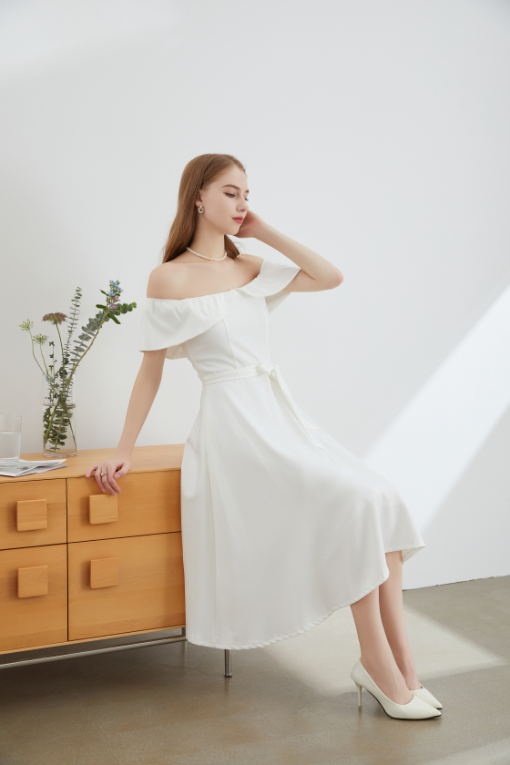 Nova Off Shoulder Midi Dress