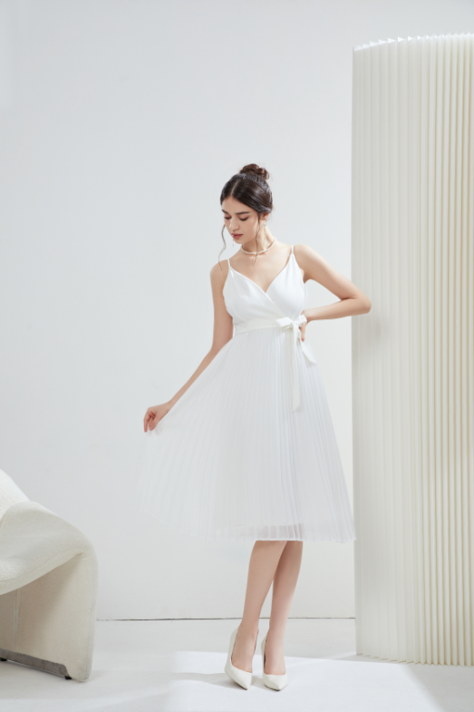 Angela Pleated Midi Dress