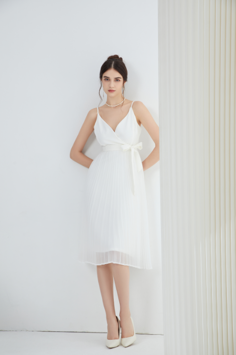 Angela Pleated Midi Dress