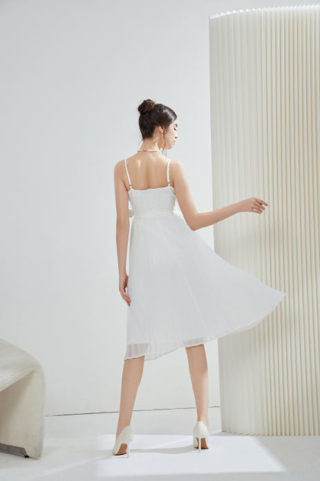 Angela Pleated Midi Dress