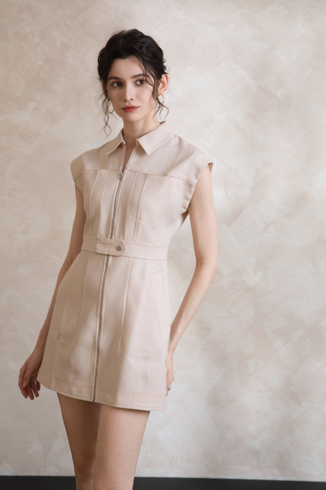 Elise Linen Blend Short Dress