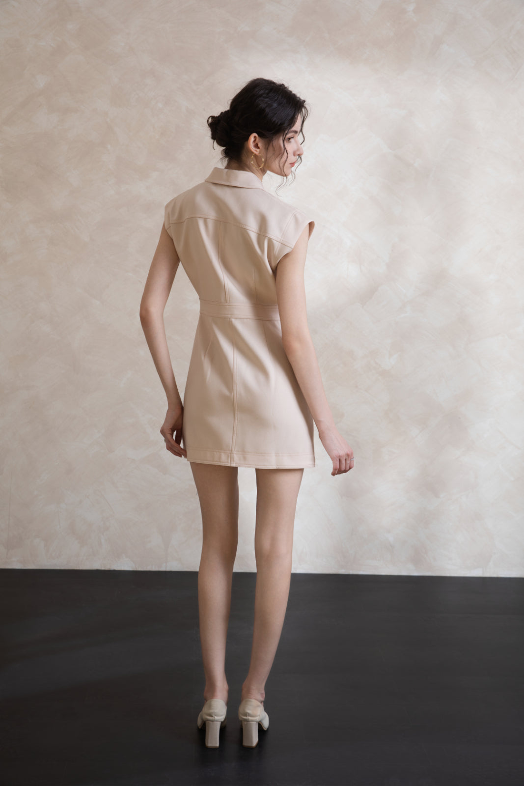 Elise Linen Blend Short Dress