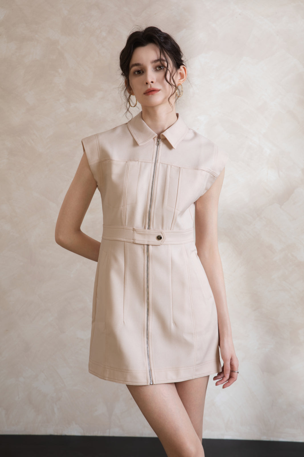 Elise Linen Blend Short Dress