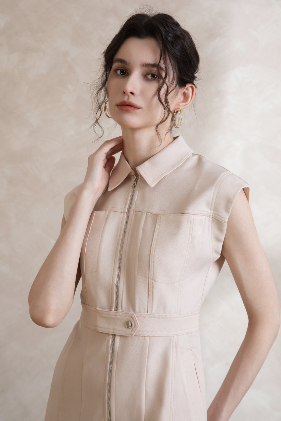 Elise Linen Blend Short Dress