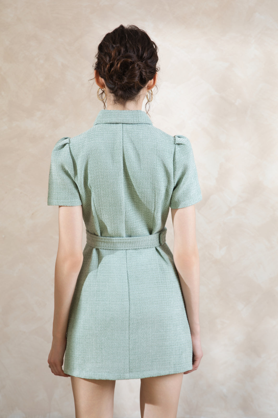 Elise Elegant Tweed Short Dress