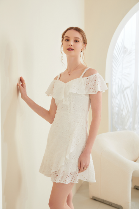 Alisa Eyelet Mini Dress