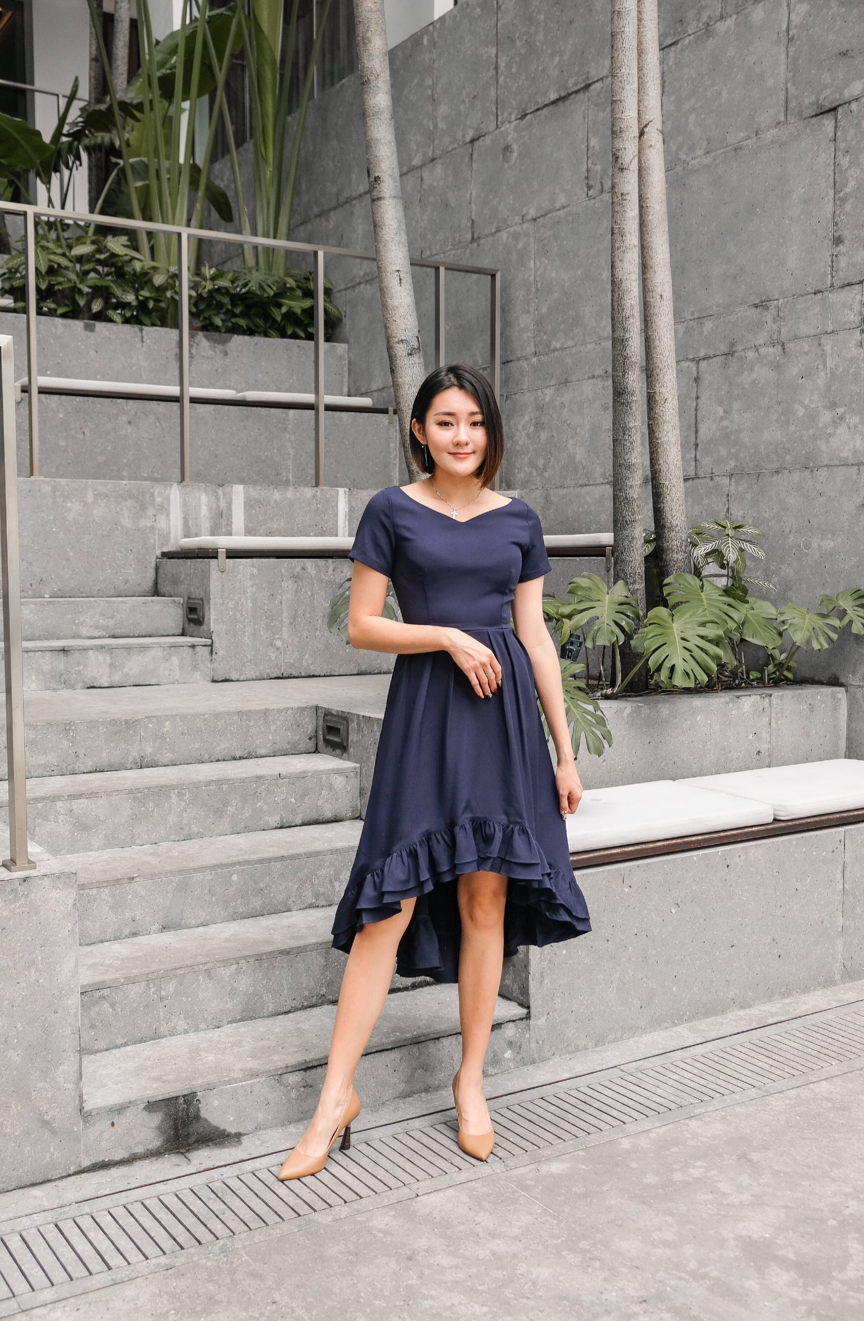 Joanne Petal Midi Dress 6040