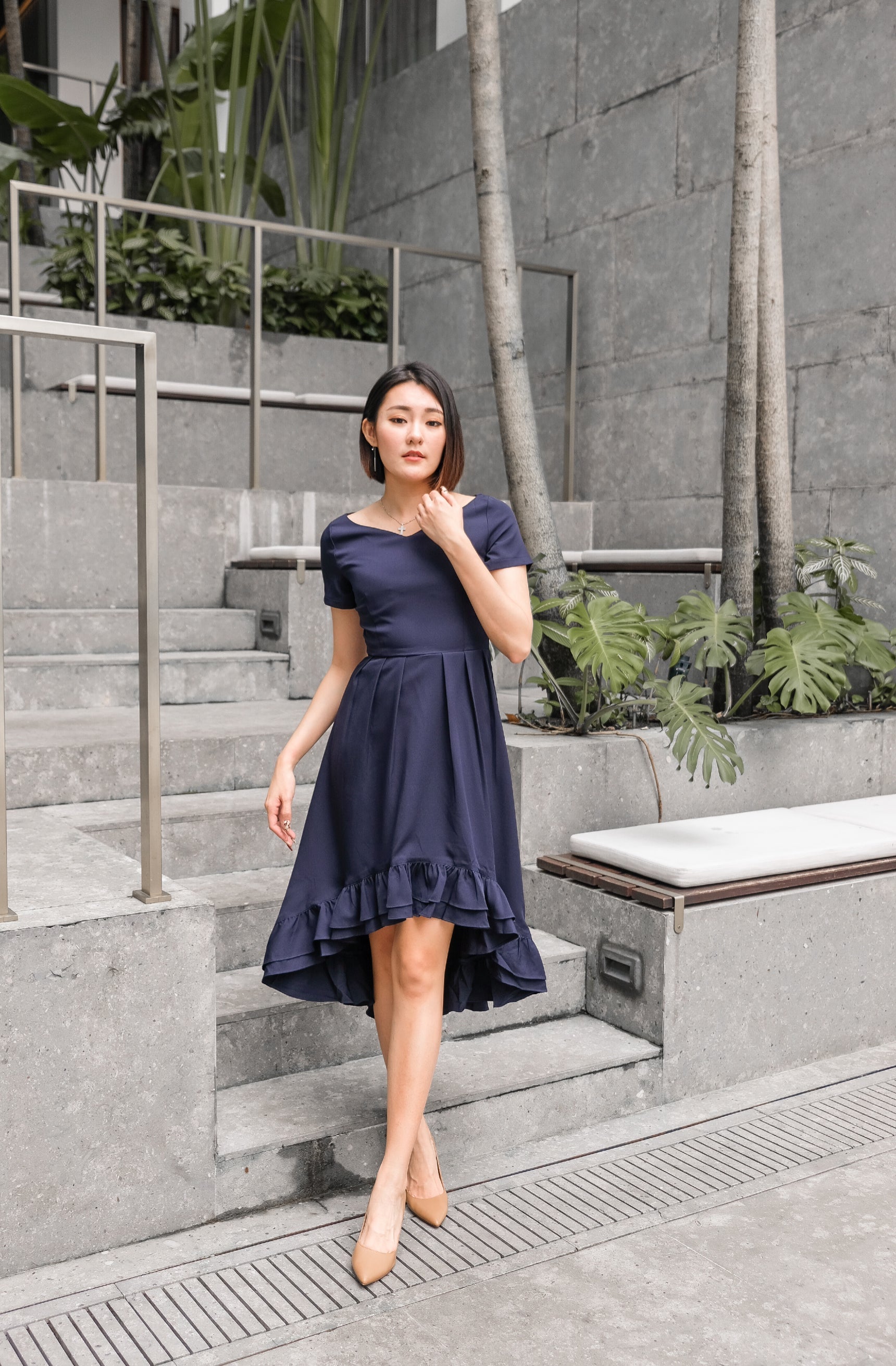 Joanne Petal Midi Dress 6040