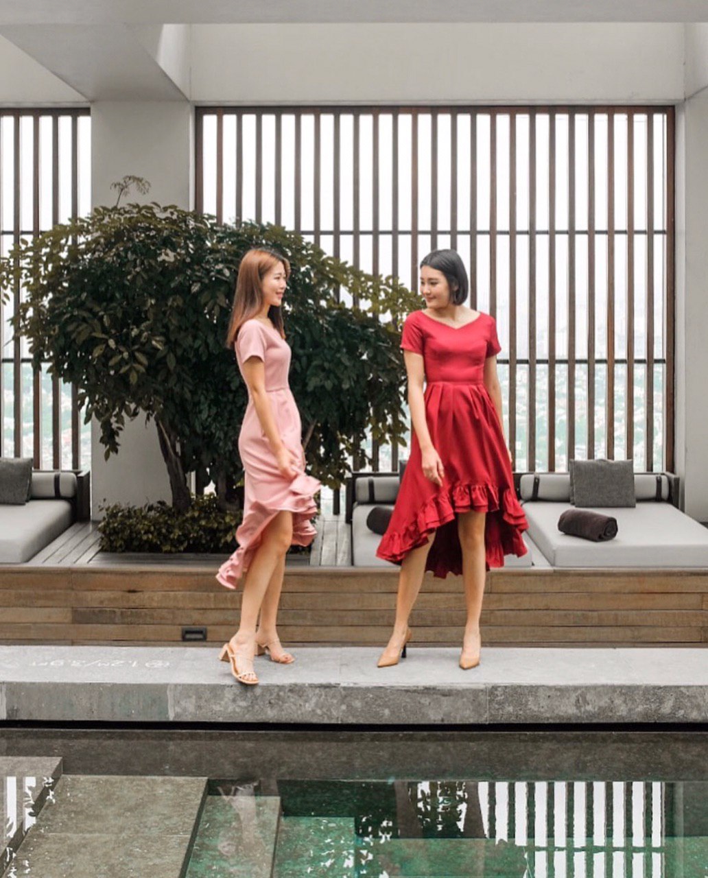 Joanne Petal Midi Dress 6040