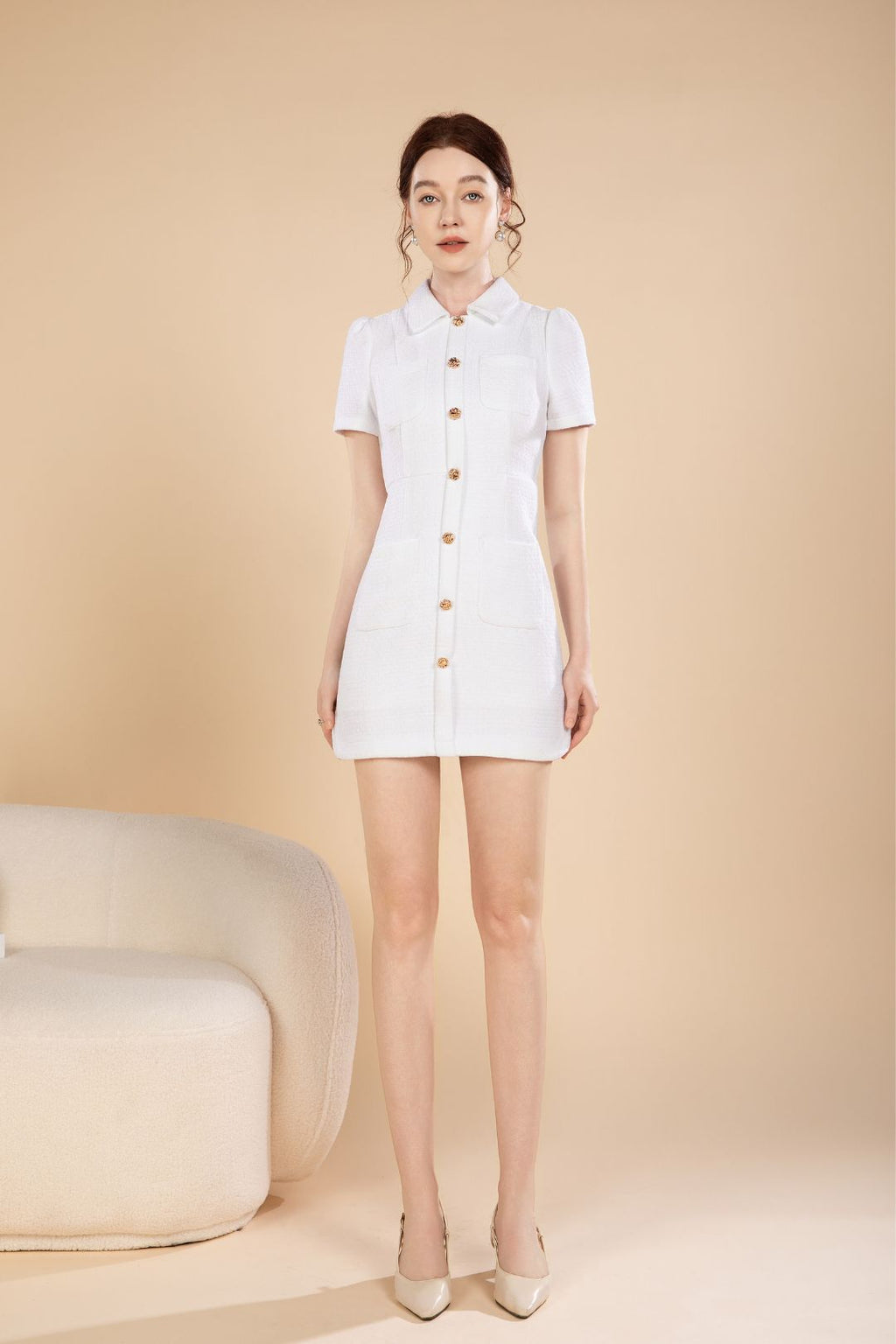 Nora Lux Tweed Short Dress