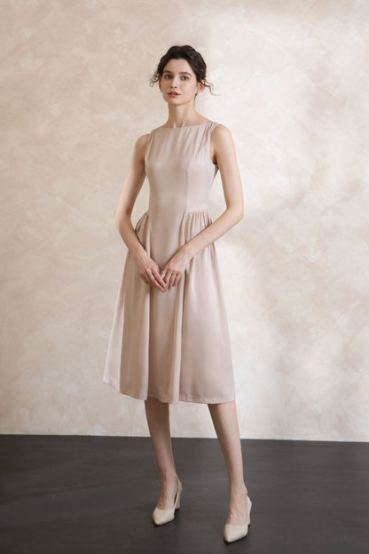 Elise Vintage Sleeveless Midi Dress