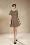 Rossie Retro Tweed Short Dress