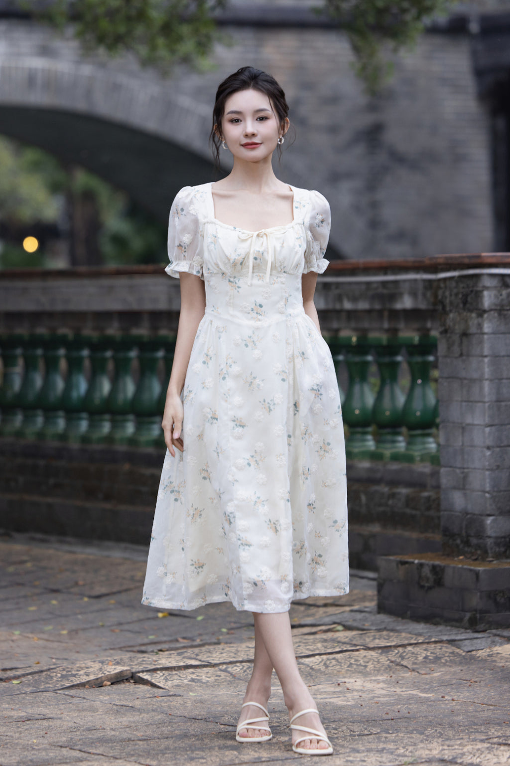 Jin Yuè Blossom Midi Dress