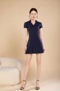 Nora Button Short Dress