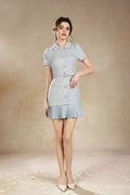Rossie French Pleated Short Dress