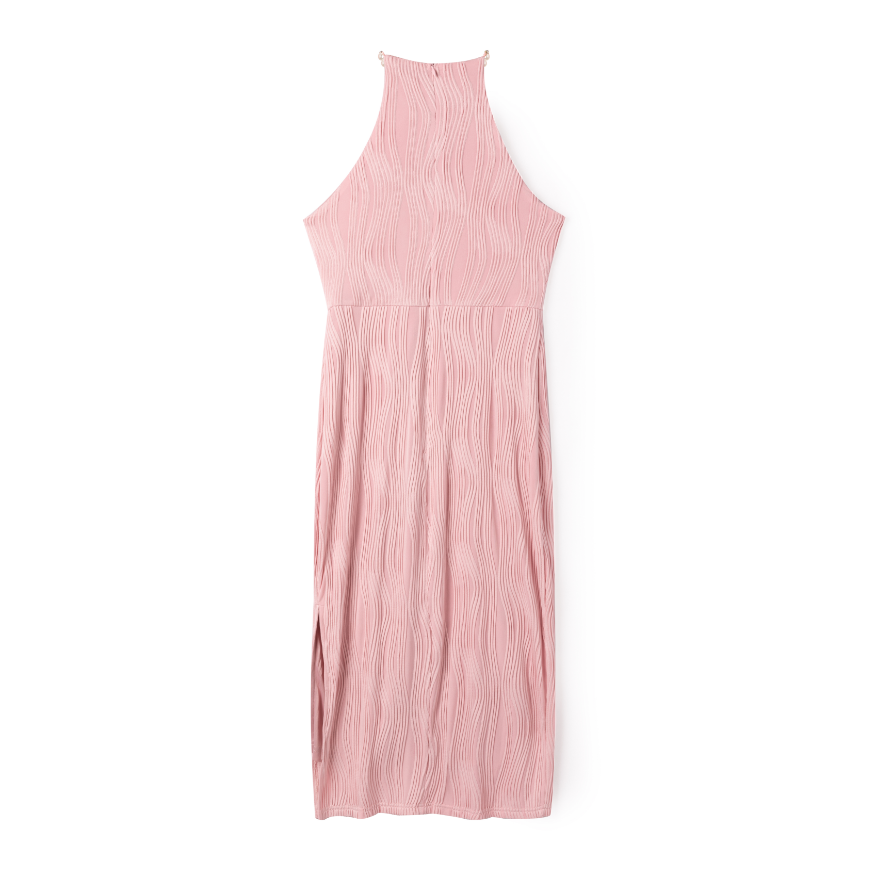 Angela Pearl Halter Midi Dress