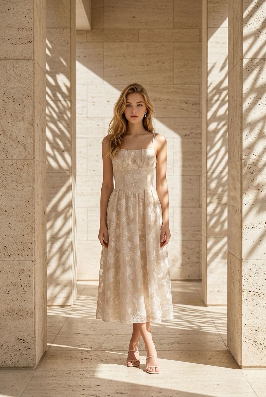 Lora Bloom Midi Dress