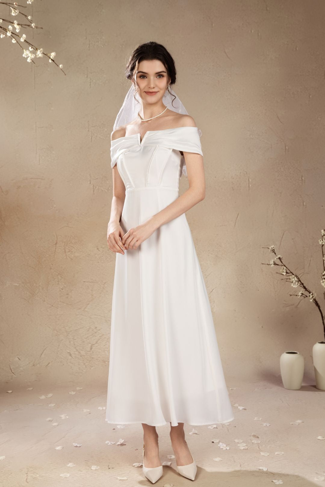 Rossie V Off Shoulder Maxi Dress