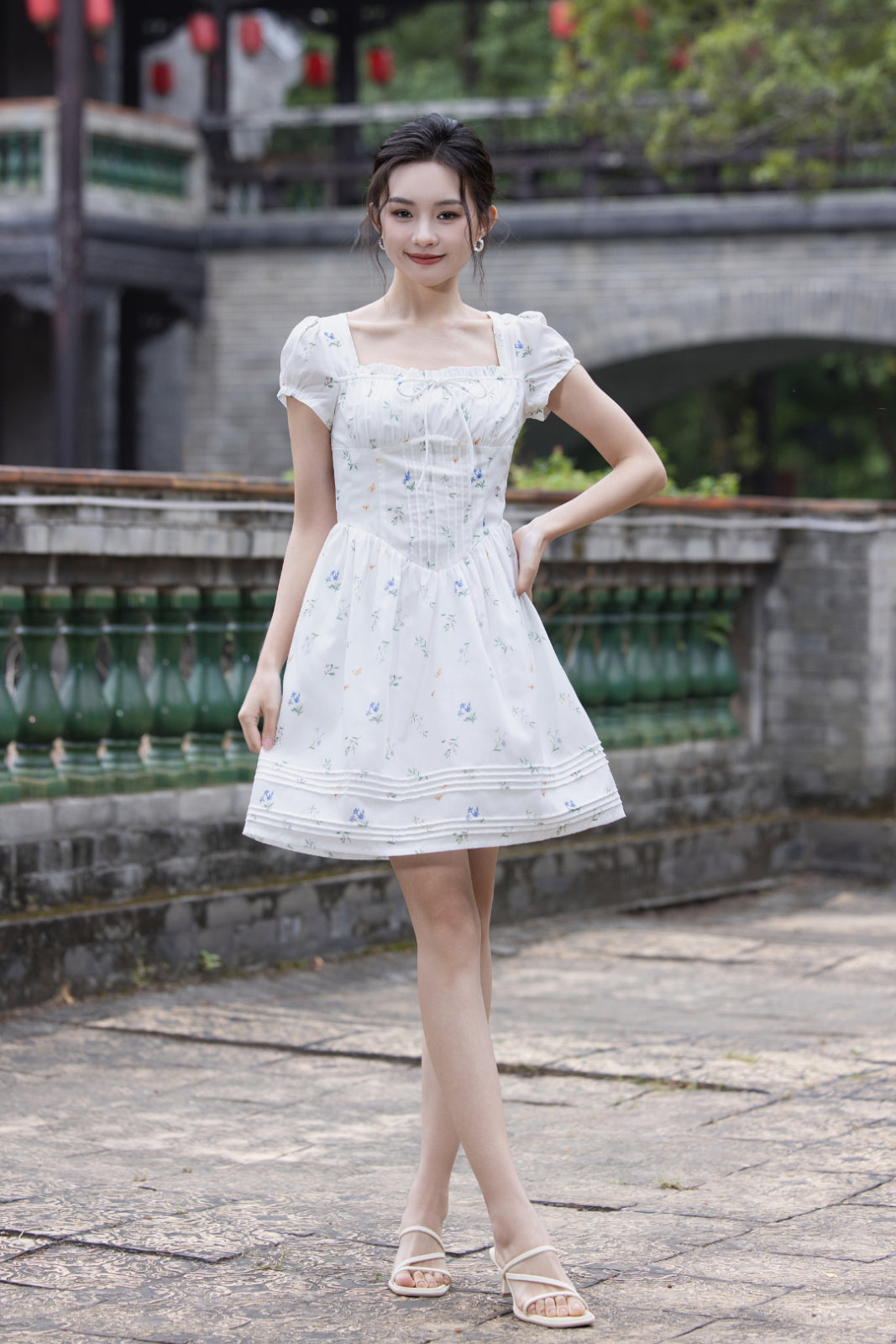 Jin Yuè Blossom Short Dress