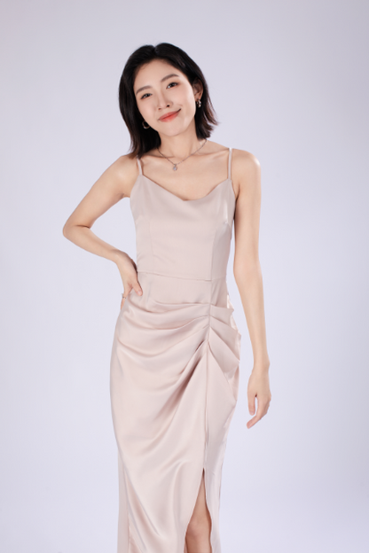 Ella French Maxi Dress in Cream