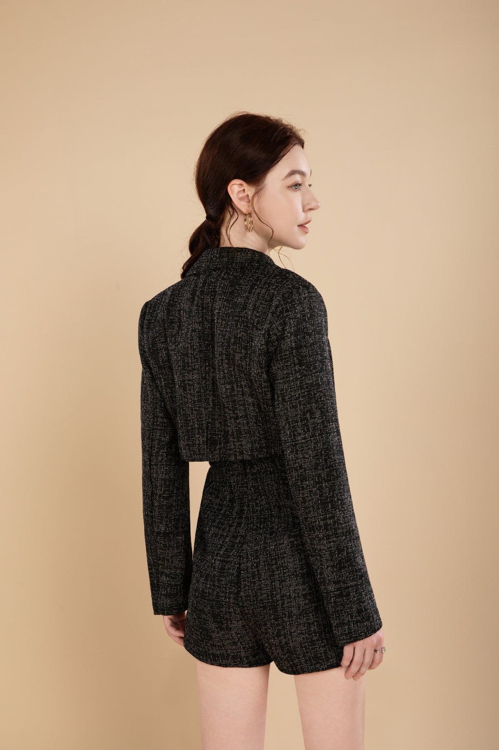 Nora Tweed Romper Set Wear