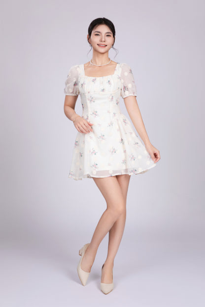 Freya French Short Dress in Floral