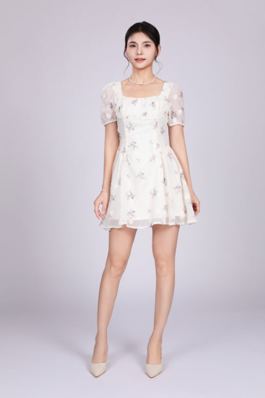 Freya French Short Dress in Floral