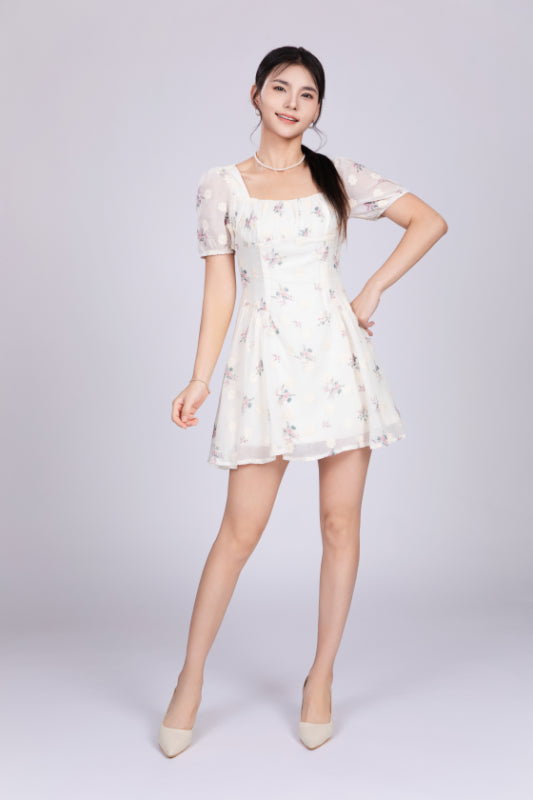 Freya French Short Dress in Floral