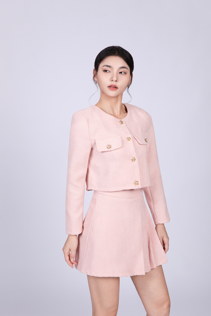 Freya Tweed Set Wear in Pink