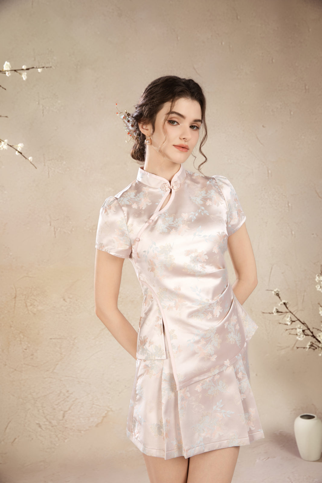 Rossie Designer Qi Pao Set