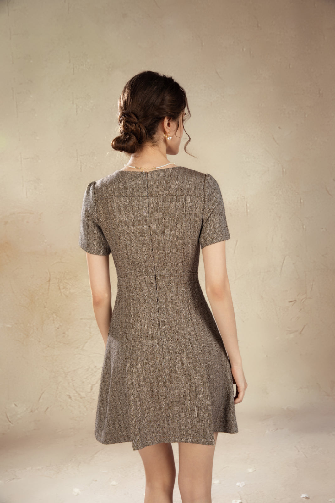 Rossie Retro Tweed Short Dress