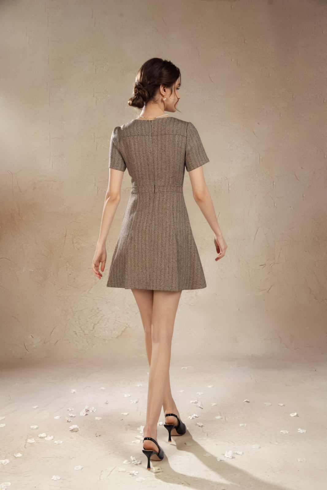 Rossie Retro Tweed Short Dress