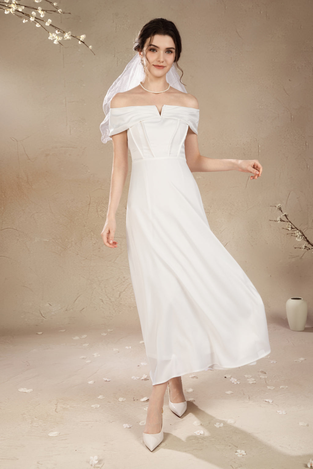 Rossie V Off Shoulder Maxi Dress