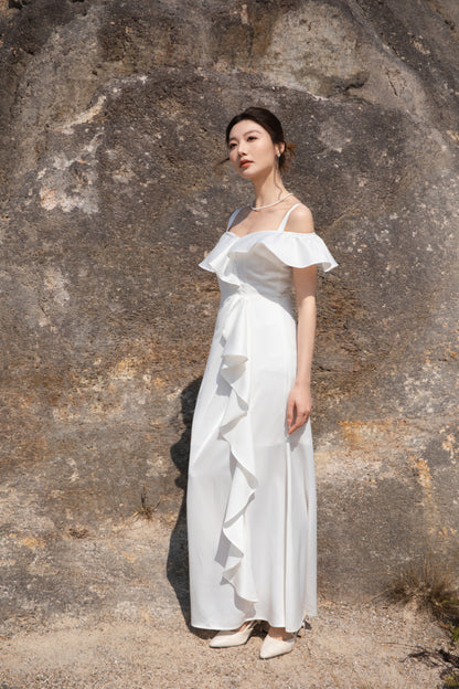 Xīn Yuè Ruffle Lux Maxi Dress