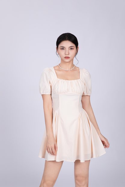 Freya French Short Dress in Light Pink