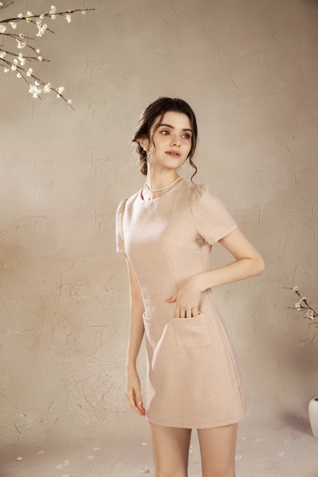 Rossie Parisian Tie Short Dress